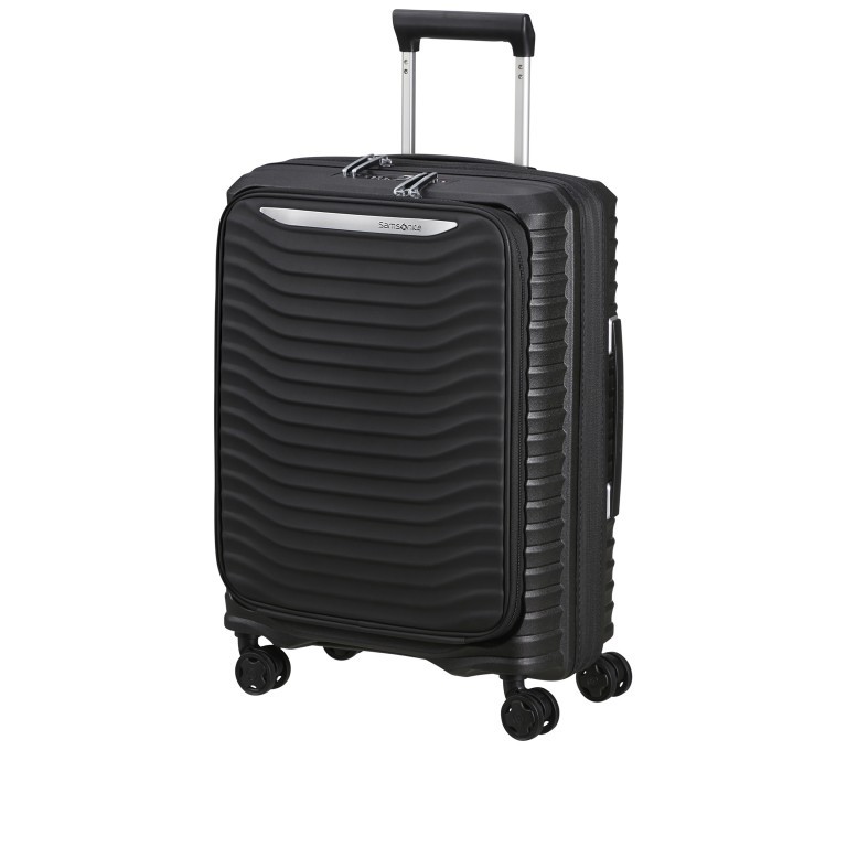 Handgepäck-Trolley Upscape Spinner 55 Easy Access Black, Farbe: schwarz, Marke: Samsonite, EAN: 5400520262783, Abmessungen in cm: 40x55x23, Bild 2 von 15