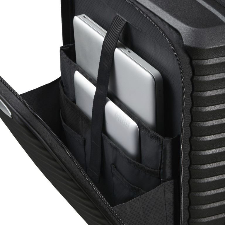 Handgepäck-Trolley Upscape Spinner 55 Easy Access Black, Farbe: schwarz, Marke: Samsonite, EAN: 5400520262783, Abmessungen in cm: 40x55x23, Bild 8 von 15