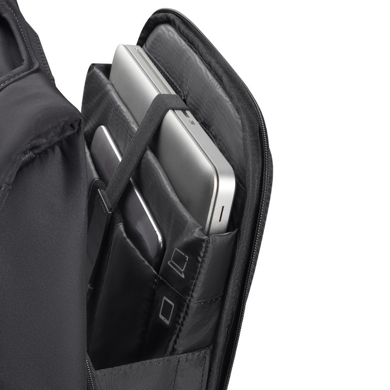 Rucksack Securipak 2.0 Backpack 15.6 Zoll Black, Farbe: schwarz, Marke: Samsonite, EAN: 5400520265630, Abmessungen in cm: 30x44.5x18, Bild 8 von 10