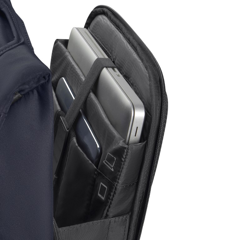 Rucksack Securipak 2.0 Backpack 15.6 Zoll Dark Blue, Farbe: blau/petrol, Marke: Samsonite, EAN: 5400520265647, Abmessungen in cm: 30x44.5x18, Bild 8 von 10
