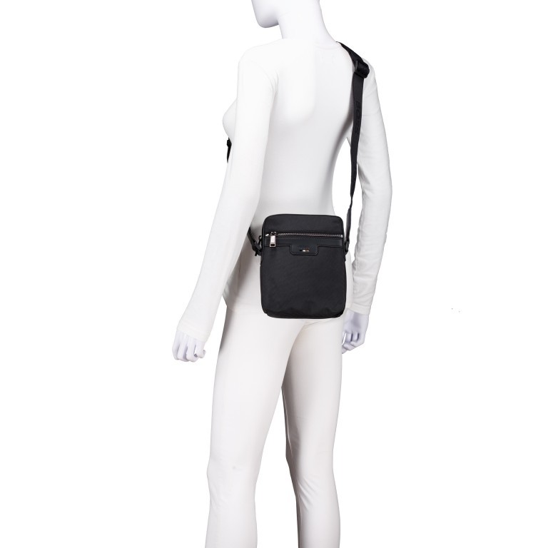 Umhängetasche Ray Nylon Zip Black, Farbe: schwarz, Marke: Boss, EAN: 4063544855969, Abmessungen in cm: 16x20.5x5.5, Bild 5 von 6