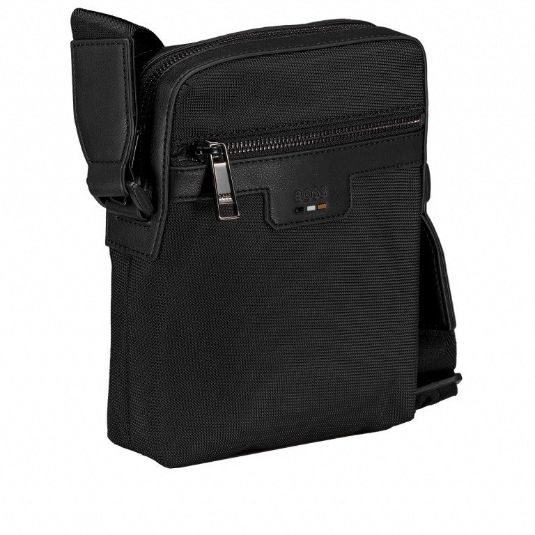 Umhängetasche Ray Nylon Zip Black, Farbe: schwarz, Marke: Boss, EAN: 4063544855969, Abmessungen in cm: 16x20.5x5.5, Bild 2 von 6