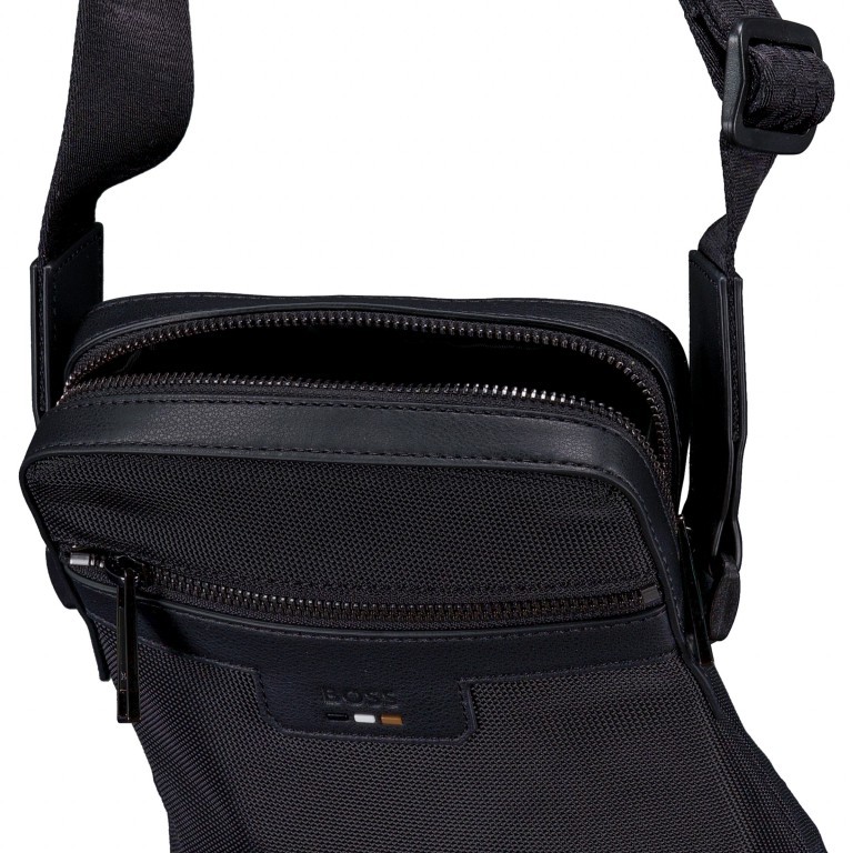 Umhängetasche Ray Nylon Zip Black, Farbe: schwarz, Marke: Boss, EAN: 4063544855969, Abmessungen in cm: 16x20.5x5.5, Bild 6 von 6