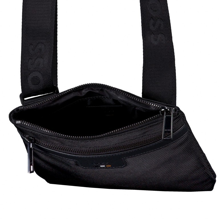 Umhängetasche Ray Nylon Envelope Black, Farbe: schwarz, Marke: Boss, EAN: 4063544856003, Abmessungen in cm: 22.5x21x0, Bild 6 von 6