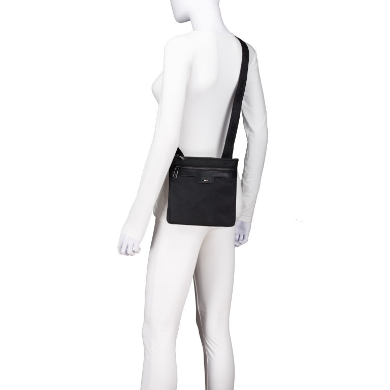 Umhängetasche Ray Nylon Envelope Black, Farbe: schwarz, Marke: Boss, EAN: 4063544856003, Abmessungen in cm: 22.5x21x0, Bild 5 von 6