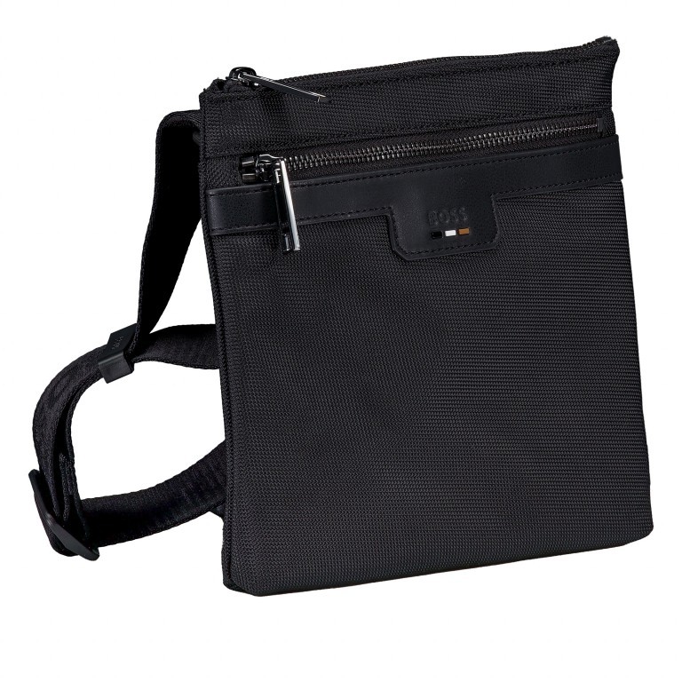 Umhängetasche Ray Nylon Envelope Black, Farbe: schwarz, Marke: Boss, EAN: 4063544856003, Abmessungen in cm: 22.5x21x0, Bild 2 von 6