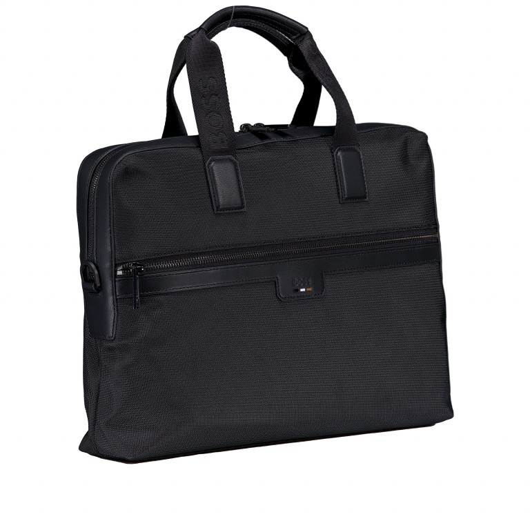 Aktentasche Ray Nylon Document Case Black, Farbe: schwarz, Marke: BOSS, EAN: 4063544855990, Abmessungen in cm: 38x27.5x8, Bild 2 von 7
