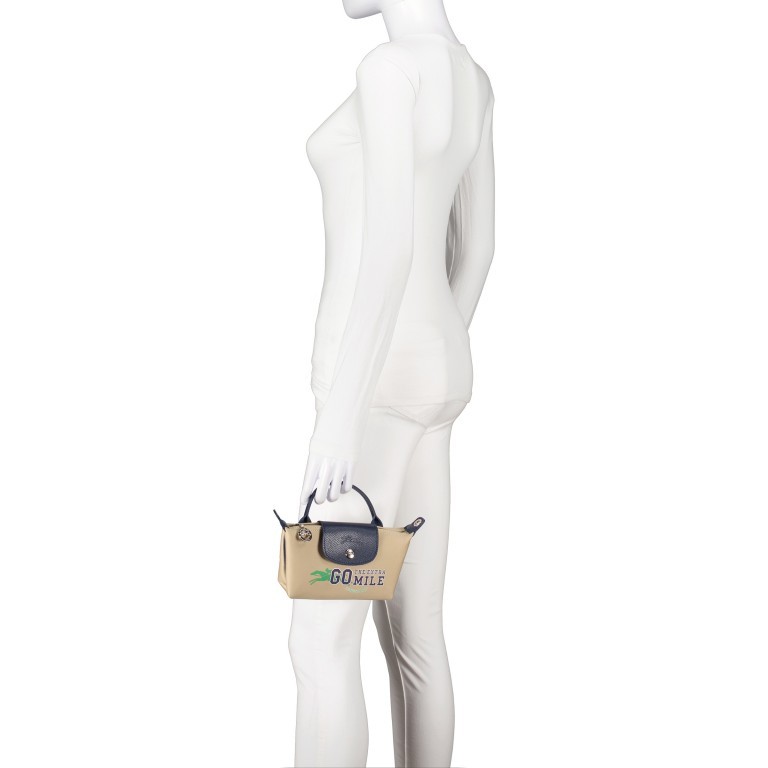 Umhängetasche Le Pliage Team Pochette XS Beige, Farbe: beige, Marke: Longchamp, EAN: 3597922715466, Abmessungen in cm: 17x11x5.5, Bild 4 von 7