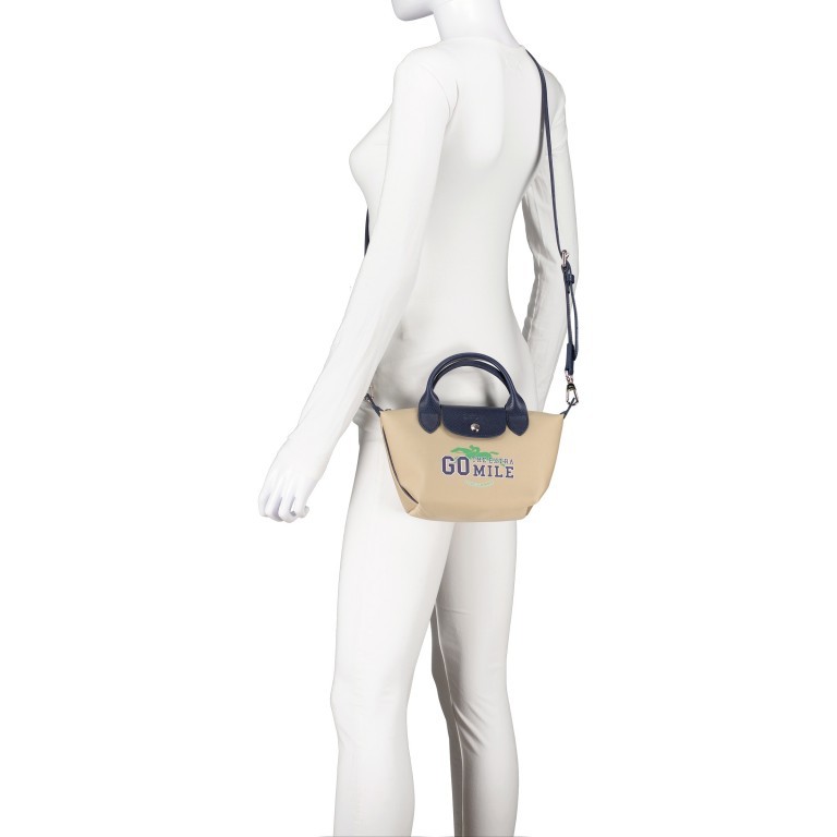Handtasche Le Pliage Team XS Beige, Farbe: beige, Marke: Longchamp, EAN: 3597922715428, Abmessungen in cm: 17x14x10, Bild 6 von 7