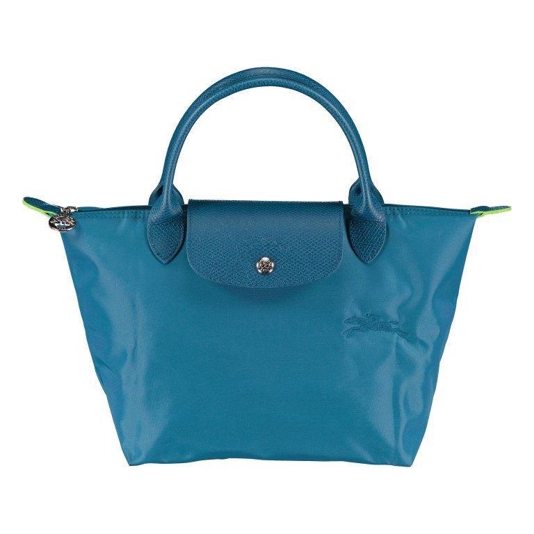 Handtasche Le Pliage Green Handtasche S Petrol, Farbe: blau/petrol, Marke: Longchamp, EAN: 3597922504589, Abmessungen in cm: 23x22x14, Bild 1 von 7