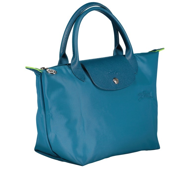 Handtasche Le Pliage Green Handtasche S Petrol, Farbe: blau/petrol, Marke: Longchamp, EAN: 3597922504589, Abmessungen in cm: 23x22x14, Bild 2 von 7