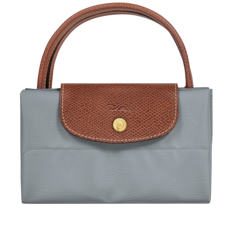 Einkaufstasche Le Pliage Totebag M Stahl, Farbe: grau, Marke: Longchamp, EAN: 3597922506163, Abmessungen in cm: 38x39x11, Bild 6 von 6