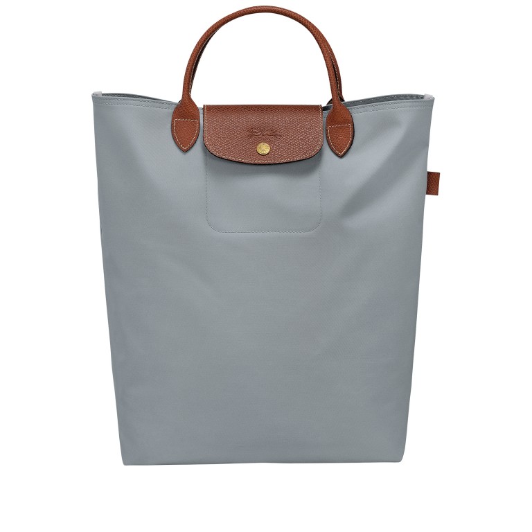 Einkaufstasche Le Pliage Totebag M Stahl, Farbe: grau, Marke: Longchamp, EAN: 3597922506163, Abmessungen in cm: 38x39x11, Bild 1 von 6