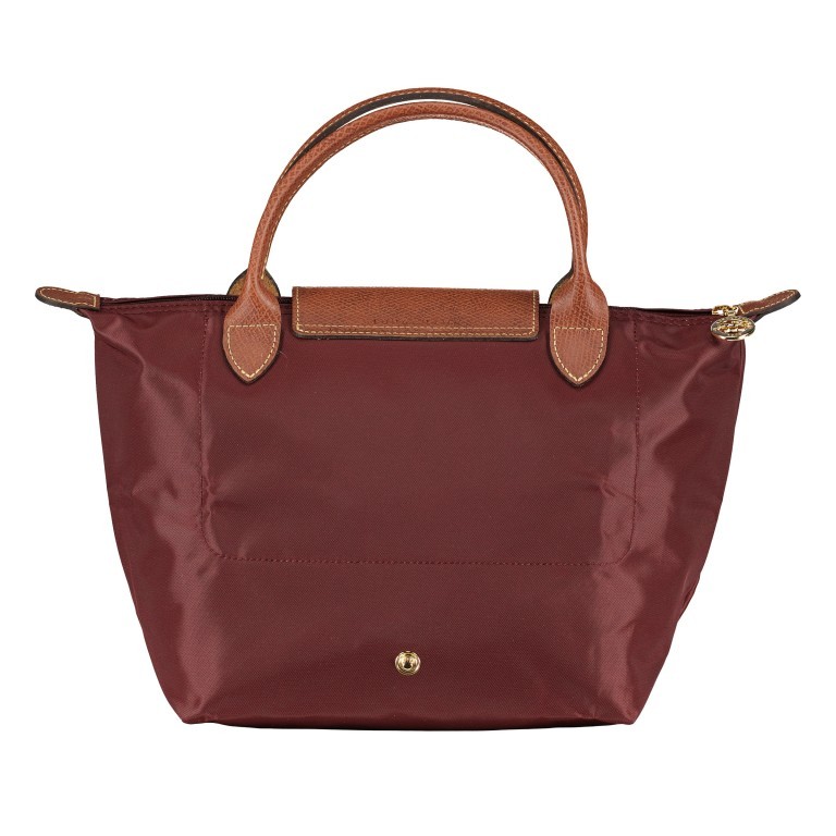 Handtasche Le Pliage S Bordeaux, Farbe: rot/weinrot, Marke: Longchamp, EAN: 3597922504534, Abmessungen in cm: 23x22x14, Bild 3 von 5