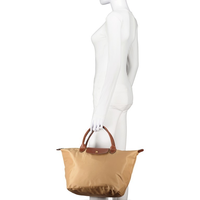 Handtasche Le Pliage Handtasche M Fawn, Farbe: cognac, Marke: Longchamp, EAN: 3597922504633, Abmessungen in cm: 30x28x20, Bild 4 von 5