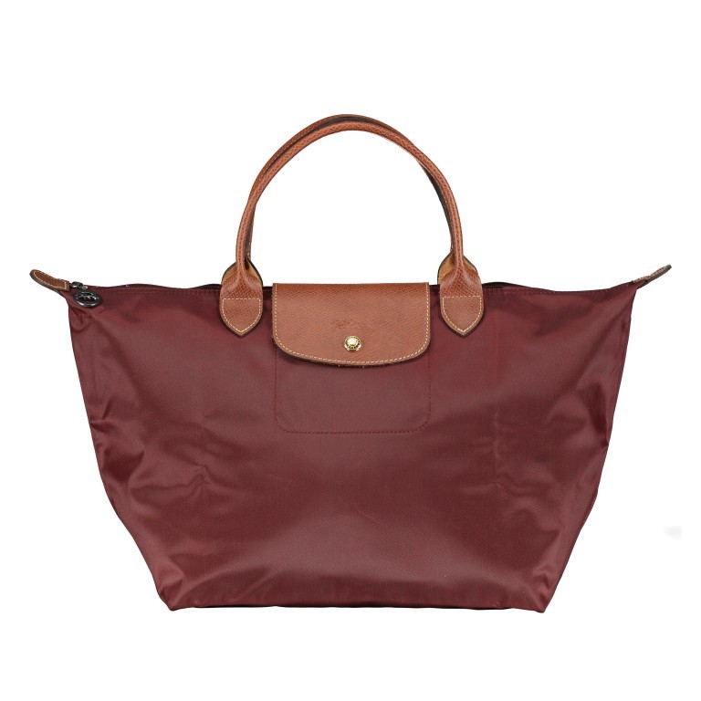 Handtasche Le Pliage Handtasche M Bordeaux, Farbe: rot/weinrot, Marke: Longchamp, EAN: 3597922504640, Abmessungen in cm: 30x28x20, Bild 1 von 5