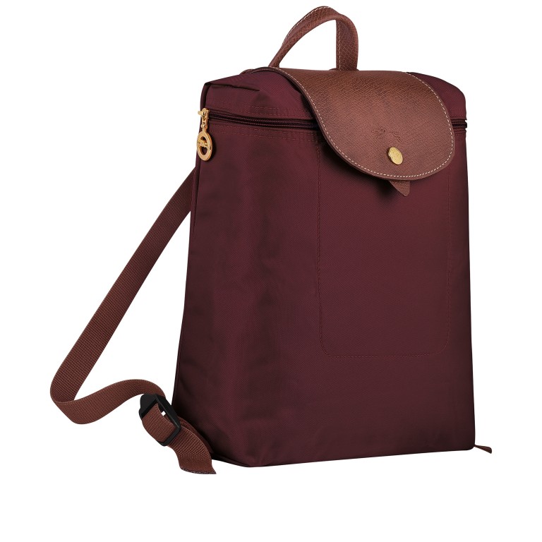 Rucksack Le Pliage Bordeaux, Farbe: rot/weinrot, Marke: Longchamp, EAN: 3597922505081, Abmessungen in cm: 26x28x10, Bild 2 von 5
