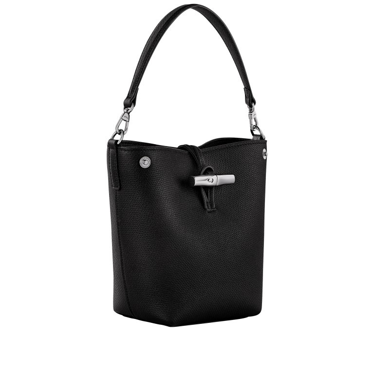 Umhängetasche Roseau Bucket Bag XS variabel in der Form Schwarz, Farbe: schwarz, Marke: Longchamp, EAN: 3597922722419, Abmessungen in cm: 13x20x10, Bild 2 von 9