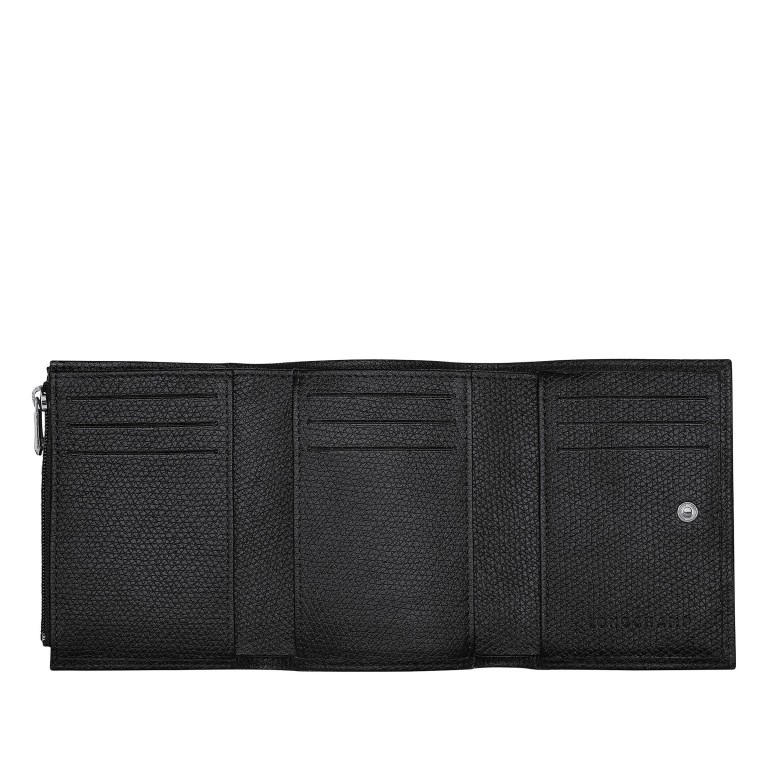 Geldbörse Roseau HFP-30021 Noir, Farbe: schwarz, Marke: Longchamp, EAN: 3597922721450, Abmessungen in cm: 12x9.5x2, Bild 3 von 3