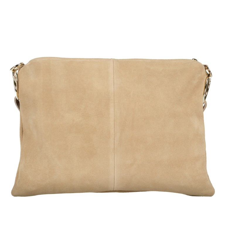 Umhängetasche Velours Beige, Farbe: beige, Marke: Hausfelder Manufaktur, EAN: 4065646021600, Abmessungen in cm: 35.5x24.5x1, Bild 3 von 8