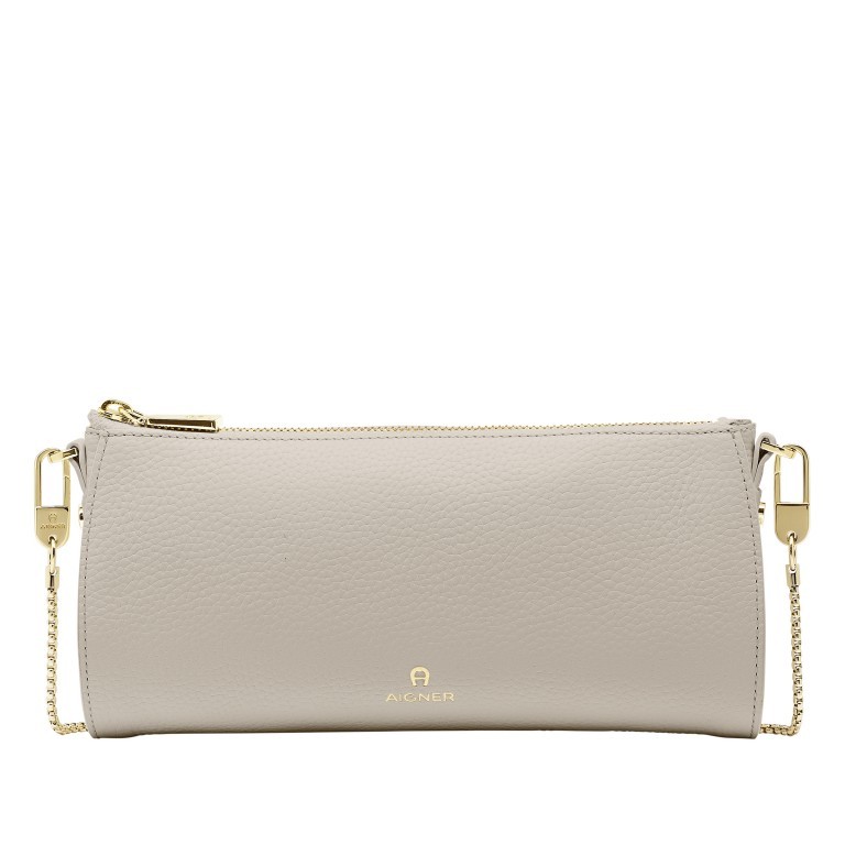 Clutch Ivy Ecru, Farbe: beige, Marke: AIGNER, EAN: 4055539547409, Abmessungen in cm: 25x12x5, Bild 1 von 5