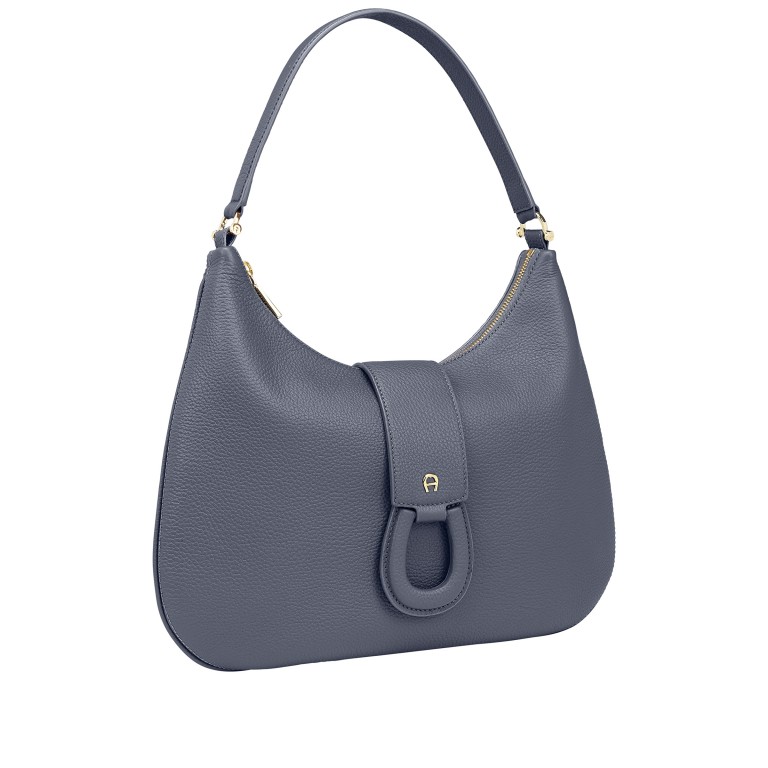 Beuteltasche Selena S Washed Blue, Farbe: blau/petrol, Marke: AIGNER, EAN: 4055539547669, Abmessungen in cm: 35.5x29x2.5, Bild 2 von 5