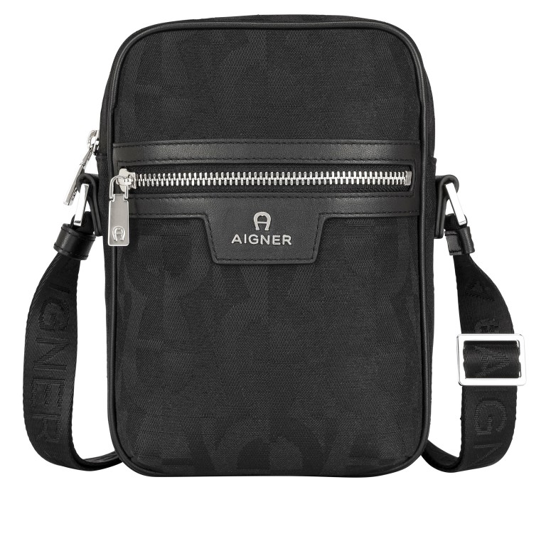 Umhängetasche Alessandro XS Black, Farbe: schwarz, Marke: AIGNER, EAN: 4055539548550, Abmessungen in cm: 15.5x22.5x7.5, Bild 1 von 5