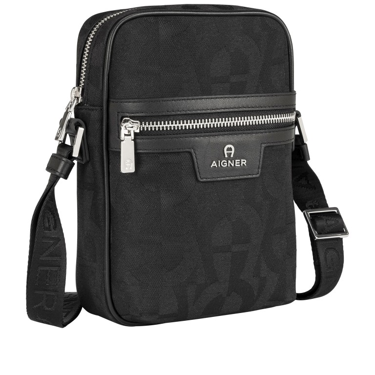 Umhängetasche Alessandro XS Black, Farbe: schwarz, Marke: AIGNER, EAN: 4055539548550, Abmessungen in cm: 15.5x22.5x7.5, Bild 2 von 5