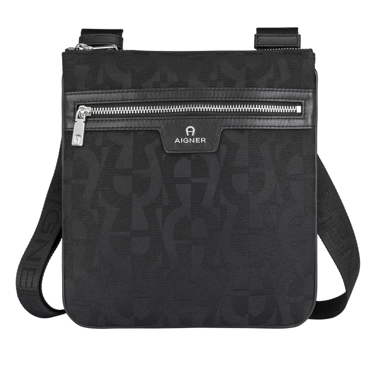 Umhängetasche Alessandro S Black, Farbe: schwarz, Marke: AIGNER, EAN: 4055539548567, Abmessungen in cm: 23x25x2, Bild 1 von 5