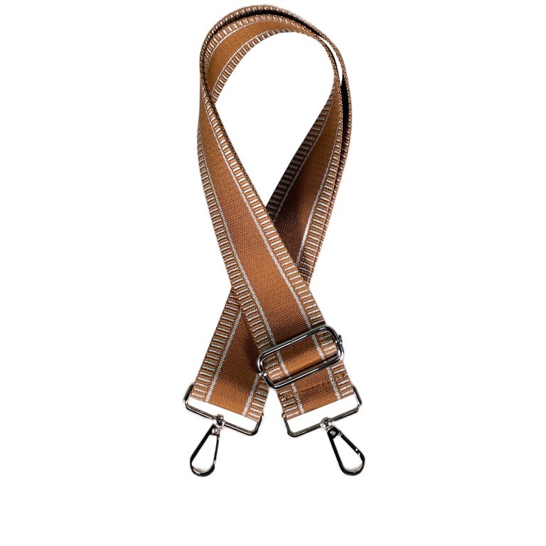 Schulterriemen Two Tone mit Silberfittings Cognac, Farbe: cognac, Marke: Hausfelder Manufaktur, EAN: 4065646021730, Bild 1 von 2