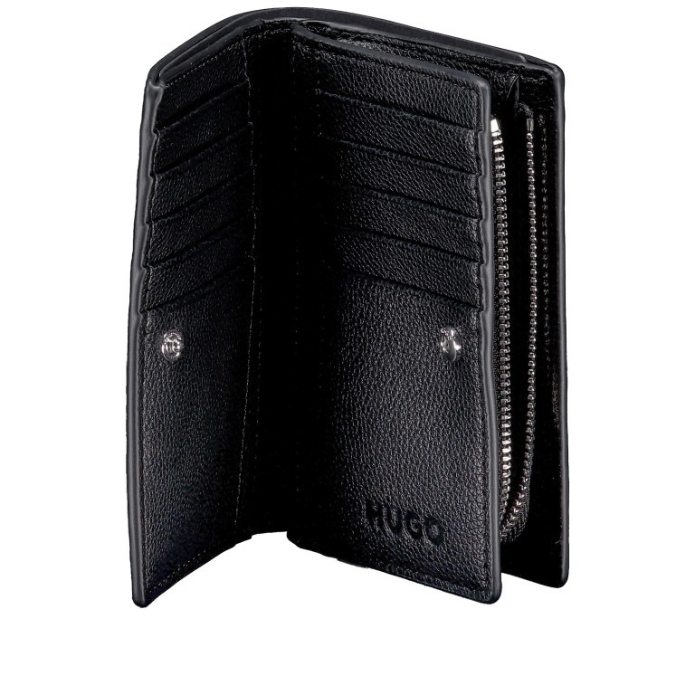 Geldbörse Bel Multi Wallet Black, Farbe: schwarz, Marke: HUGO, EAN: 4063544854207, Abmessungen in cm: 14.2x9.5x2.5, Bild 4 von 5