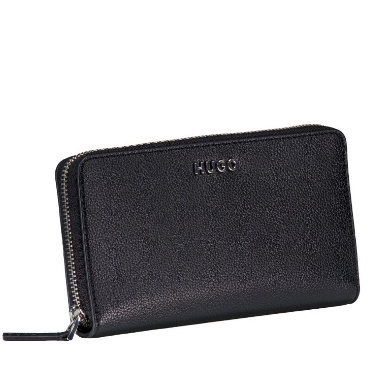 Geldbörse Bel Ziparound Black, Farbe: schwarz, Marke: HUGO, EAN: 4063544854191, Abmessungen in cm: 19x10.5x2.3, Bild 2 von 4