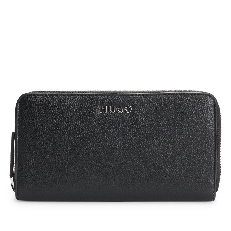 Geldbörse Bel Ziparound Black, Farbe: schwarz, Marke: HUGO, EAN: 4063544854191, Abmessungen in cm: 19x10.5x2.3, Bild 1 von 4
