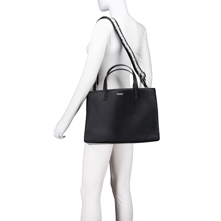 Handtasche Bel Tote Bag Black, Farbe: schwarz, Marke: HUGO, EAN: 4063545775891, Abmessungen in cm: 37x26x14, Bild 4 von 6