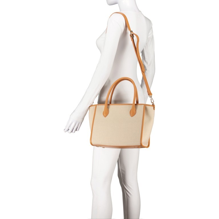 Handtasche Beige, Farbe: beige, Marke: Hausfelder Manufaktur, Abmessungen in cm: 28x22x14, Bild 5 von 7