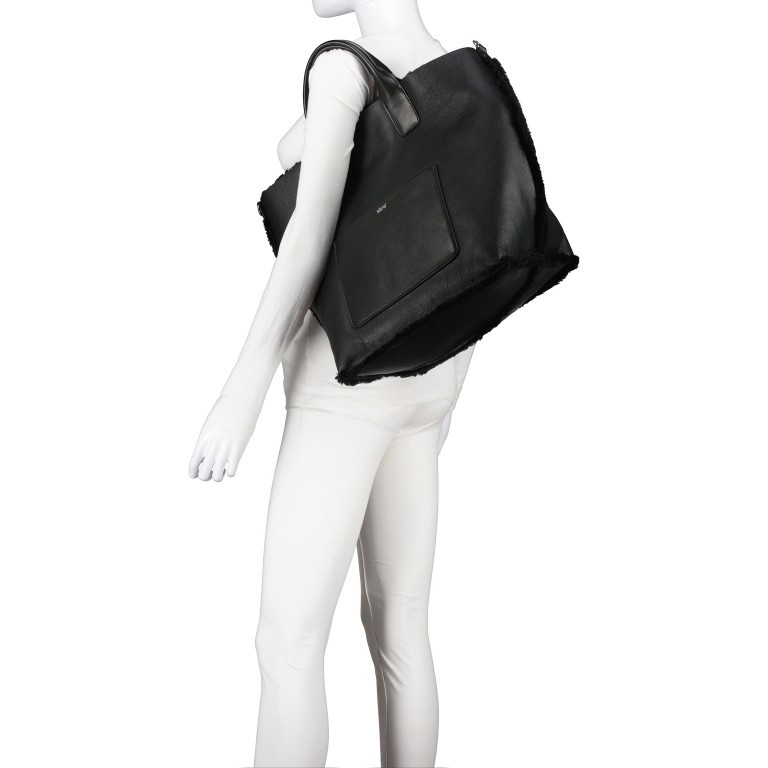 Handtasche Shearling Casharel Raquel Big mit Wendefunktion Black, Farbe: schwarz, Marke: Abro, EAN: 4067278430096, Abmessungen in cm: 45x35x22, Bild 4 von 8