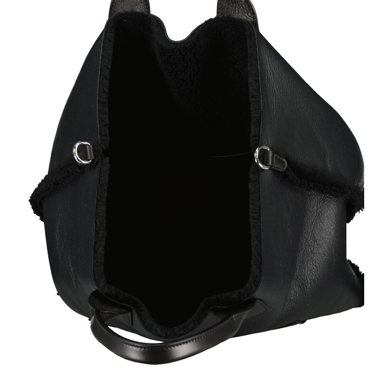 Handtasche Shearling Casharel Raquel Big mit Wendefunktion Black, Farbe: schwarz, Marke: Abro, EAN: 4067278430096, Abmessungen in cm: 45x35x22, Bild 7 von 8