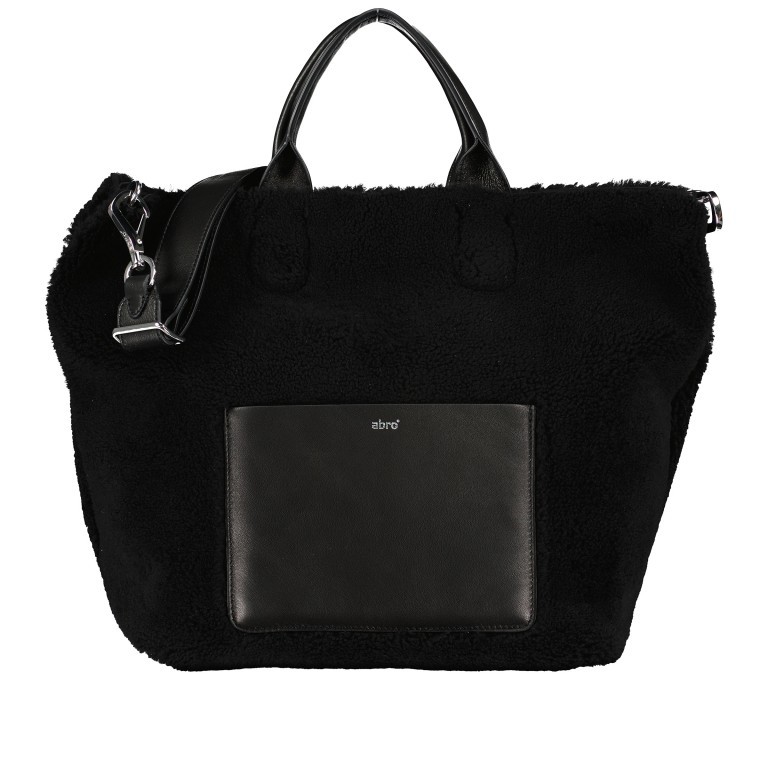 Handtasche Shearling Casharel Raquel Big mit Wendefunktion Black, Farbe: schwarz, Marke: Abro, EAN: 4067278430096, Abmessungen in cm: 45x35x22, Bild 8 von 8