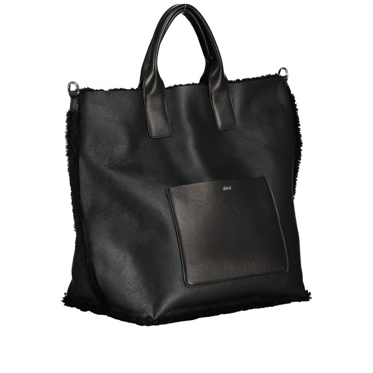 Handtasche Shearling Casharel Raquel Big mit Wendefunktion Black, Farbe: schwarz, Marke: Abro, EAN: 4067278430096, Abmessungen in cm: 45x35x22, Bild 2 von 8
