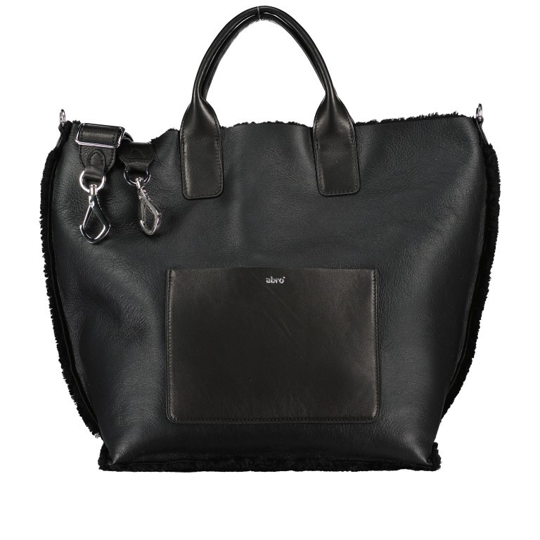 Handtasche Shearling Casharel Raquel Big mit Wendefunktion Black, Farbe: schwarz, Marke: Abro, EAN: 4067278430096, Abmessungen in cm: 45x35x22, Bild 1 von 8