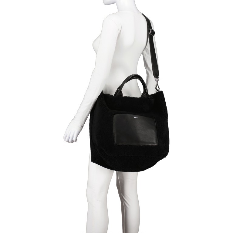 Handtasche Shearling Casharel Raquel Big mit Wendefunktion Black, Farbe: schwarz, Marke: Abro, EAN: 4067278430096, Abmessungen in cm: 45x35x22, Bild 6 von 8