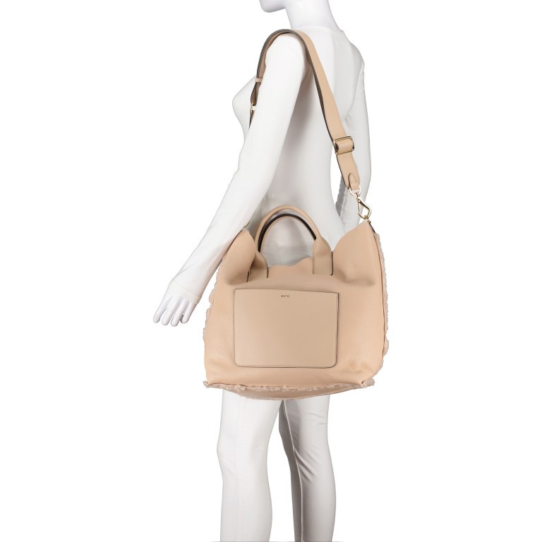 Handtasche Shearling Casharel Raquel Big mit Wendefunktion Beige, Farbe: beige, Marke: Abro, EAN: 4067278430126, Abmessungen in cm: 45x35x22, Bild 5 von 8