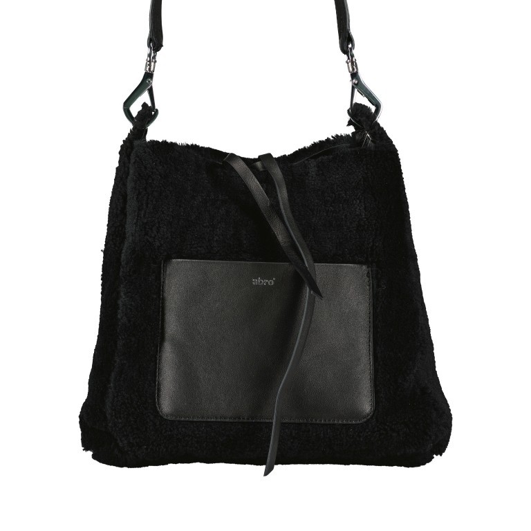 Umhängetasche Shearling Casharel Raquel S mit Wendefunktion Black, Farbe: schwarz, Marke: Abro, EAN: 4067278429939, Abmessungen in cm: 29x27x7, Bild 7 von 8