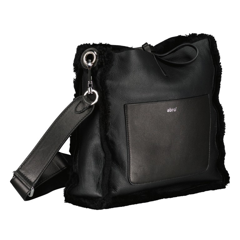 Umhängetasche Shearling Casharel Raquel S mit Wendefunktion Black, Farbe: schwarz, Marke: Abro, EAN: 4067278429939, Abmessungen in cm: 29x27x7, Bild 2 von 8