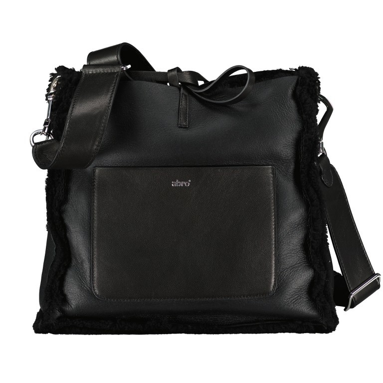 Umhängetasche Shearling Casharel Raquel S mit Wendefunktion Black, Farbe: schwarz, Marke: Abro, EAN: 4067278429939, Abmessungen in cm: 29x27x7, Bild 1 von 8