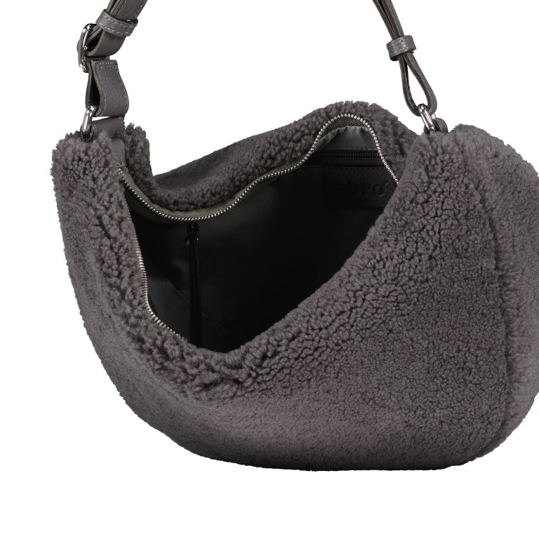 Beuteltasche Shearling By my Side big Dark Grey, Farbe: grau, Marke: Abro, EAN: 4067278617763, Abmessungen in cm: 39x20x11, Bild 6 von 6