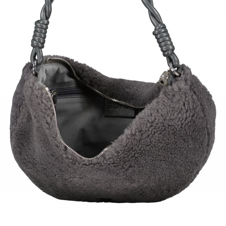 Beuteltasche Moon Shoulderbag Dark Grey, Farbe: grau, Marke: Abro, EAN: 4067278617626, Abmessungen in cm: 25x12x5, Bild 8 von 8