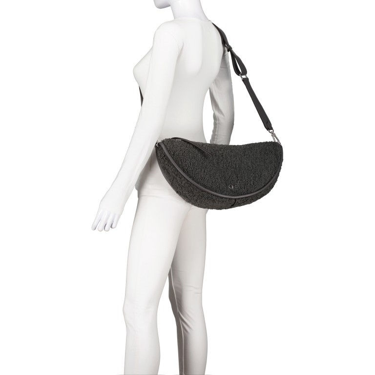 Beuteltasche Willow Crossbody Bag Dark Grey, Farbe: grau, Marke: Abro, EAN: 4067278435329, Abmessungen in cm: 42x20x12, Bild 5 von 6