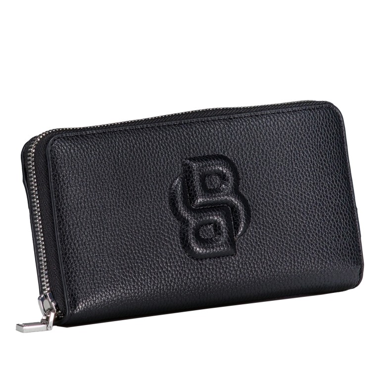 Geldbörse Anett Ziparound Black, Farbe: schwarz, Marke: BOSS, EAN: 4063544844451, Abmessungen in cm: 19x10x2.5, Bild 2 von 4
