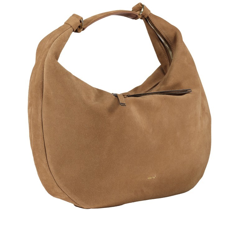 Beuteltasche Suede Nana Big Camel, Farbe: cognac, Marke: Abro, EAN: 4067278417509, Abmessungen in cm: 46x27x6, Bild 2 von 6